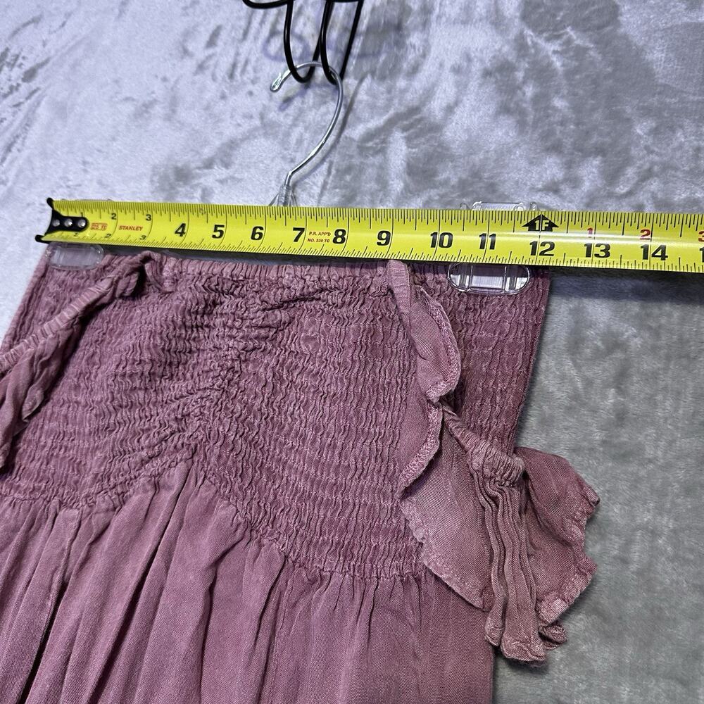 Raviya Off The Shoulder Maxi Dress Womens Size S Pink Mauve Mineral Wash Smocked - Picture 7 of 9